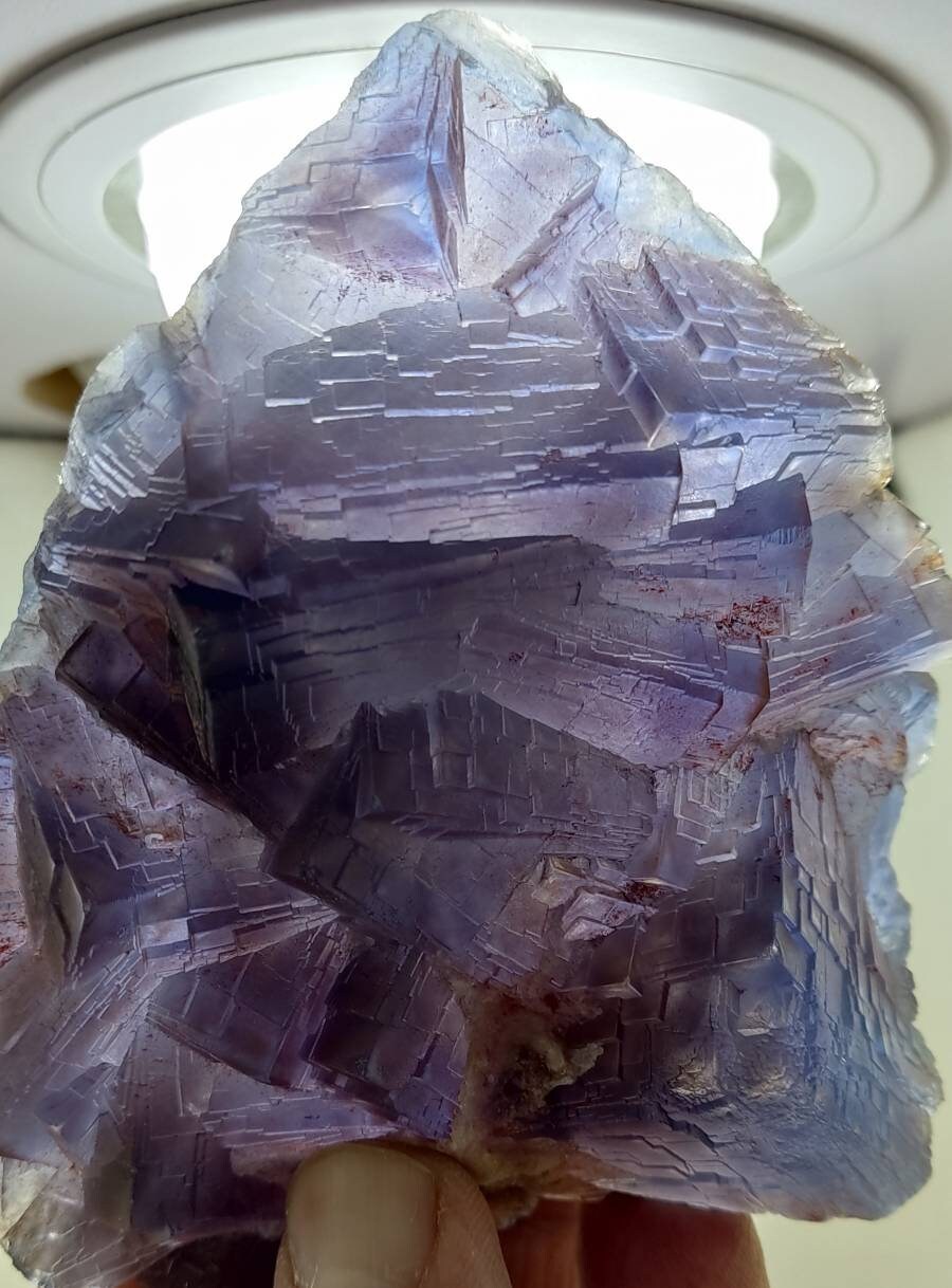An amazing beautifully terminated  dark Purple Fluorite specimen 672 grams