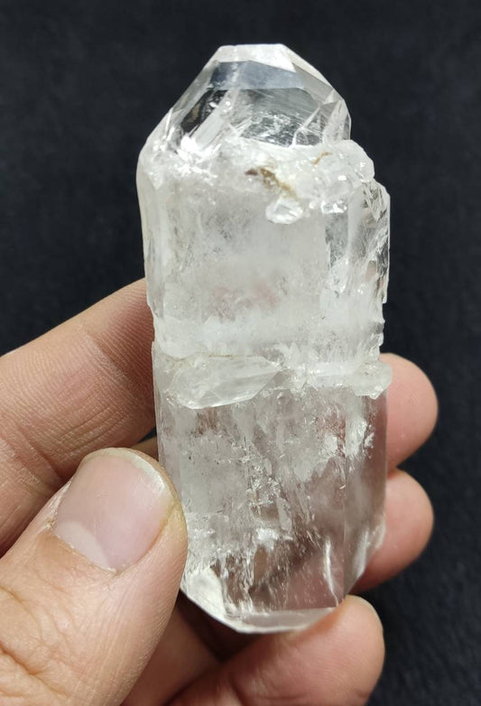 An Aesthetic crystal of double terminated Faden Quartz 72 grams