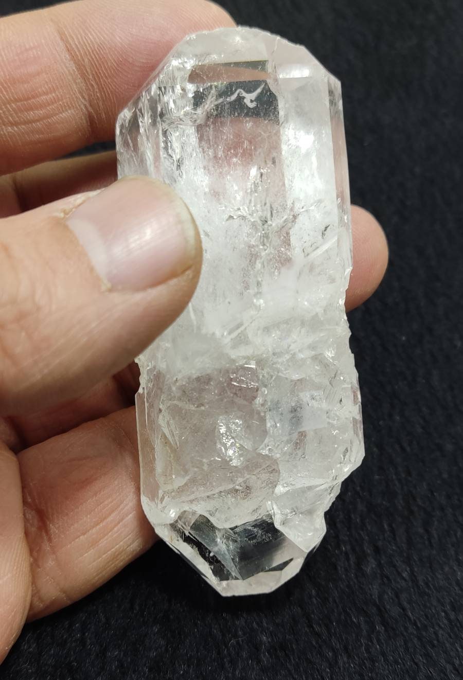 An Aesthetic crystal of double terminated Faden Quartz 72 grams