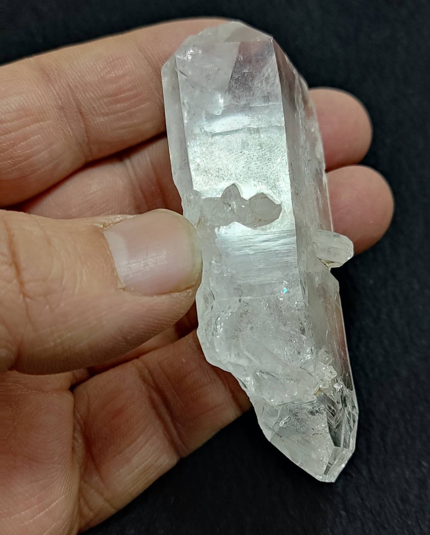 An Aesthetic crystal of double terminated Faden Quartz 72 grams