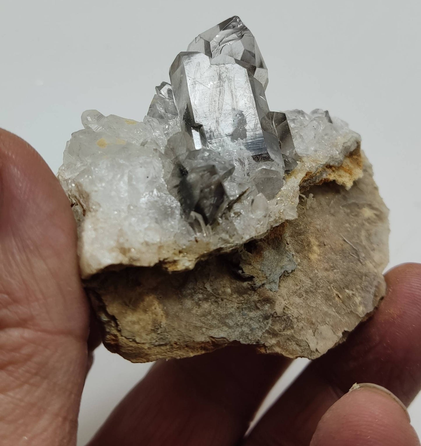 Brookite included Quartz Crystals specimen 123 grams