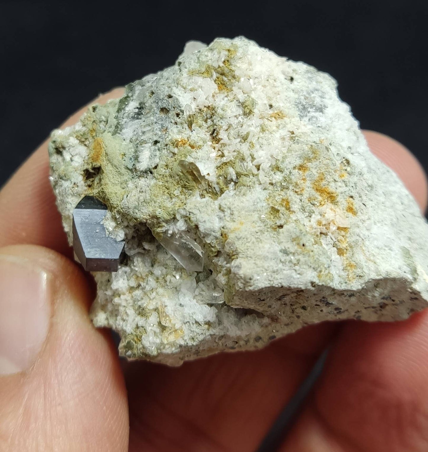 Anatase Crystal with chlorite quartz on matrix 29 grams