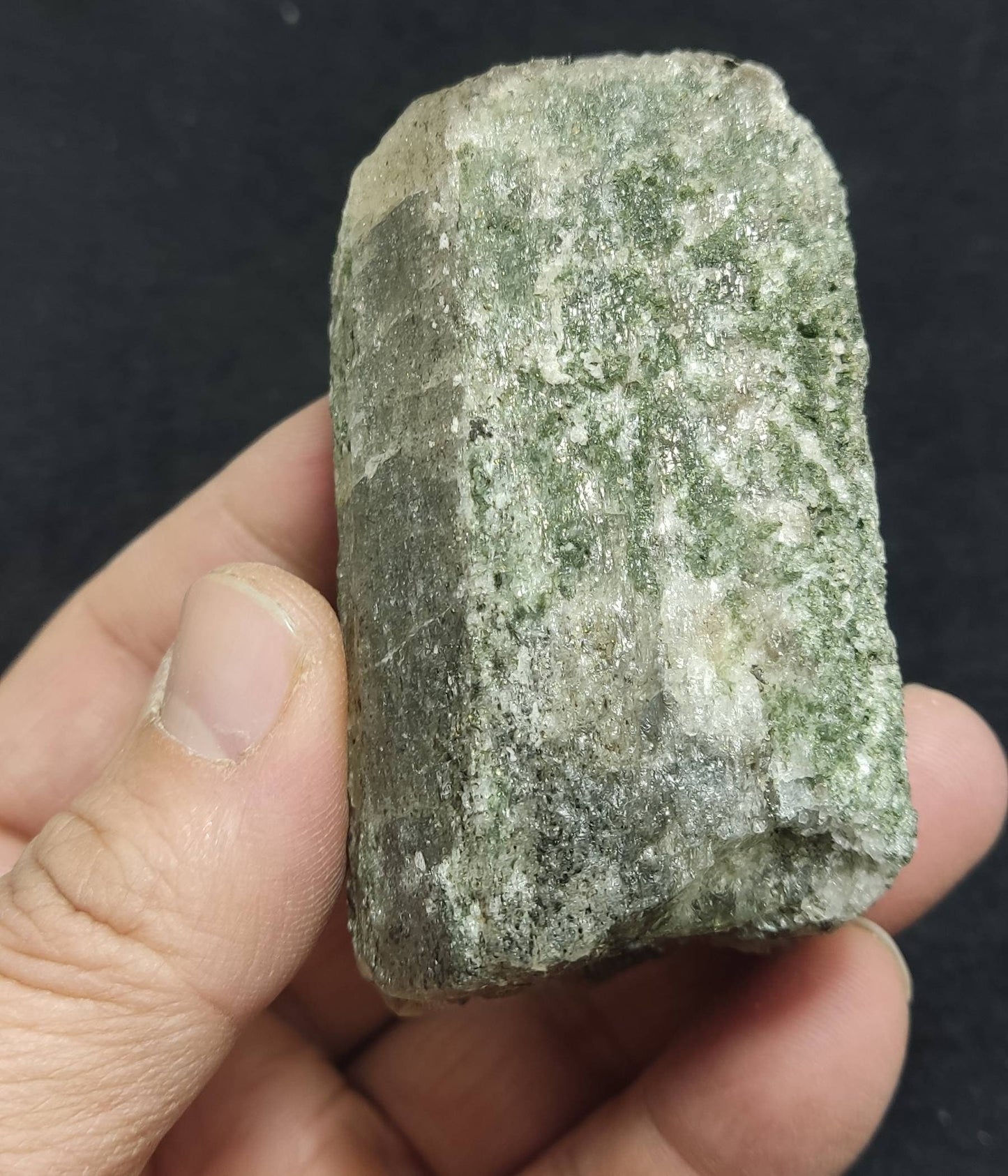 Scapolite crystal with associated epidote 253 grams