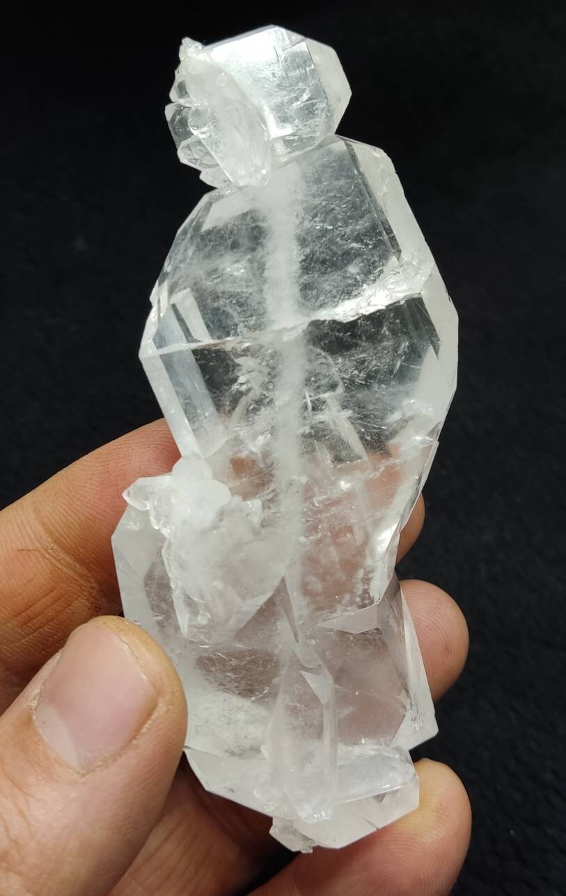 Clear faden quartz crystal 89 grams