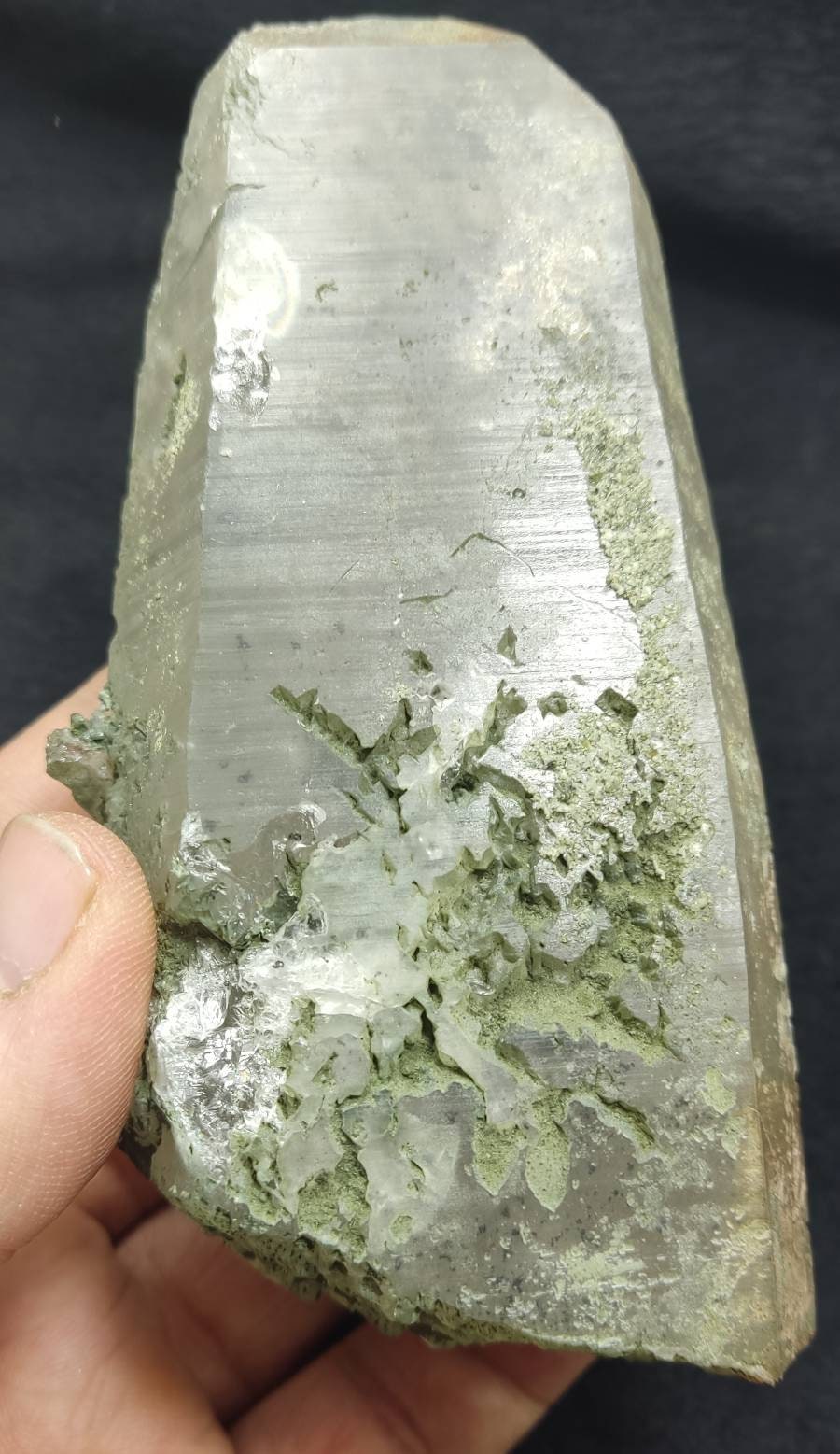 An Aesthetic Natural beautifully terminated Chlorite Quartz crystal 428 grams