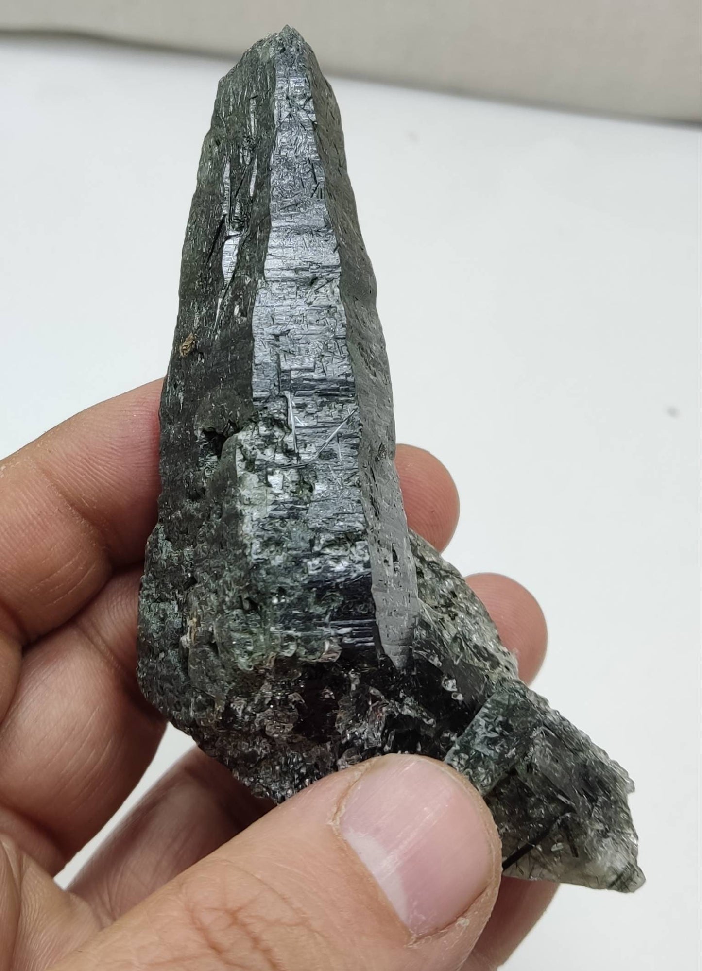 An Aesthetic Natural beautifully terminated Chlorite Quartz crystal 117 grams