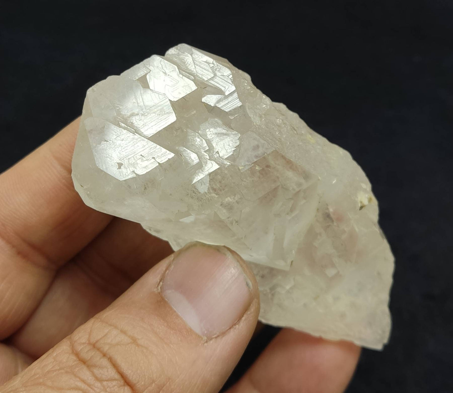 Quartz Crystal with gwindel like formations 85 grams