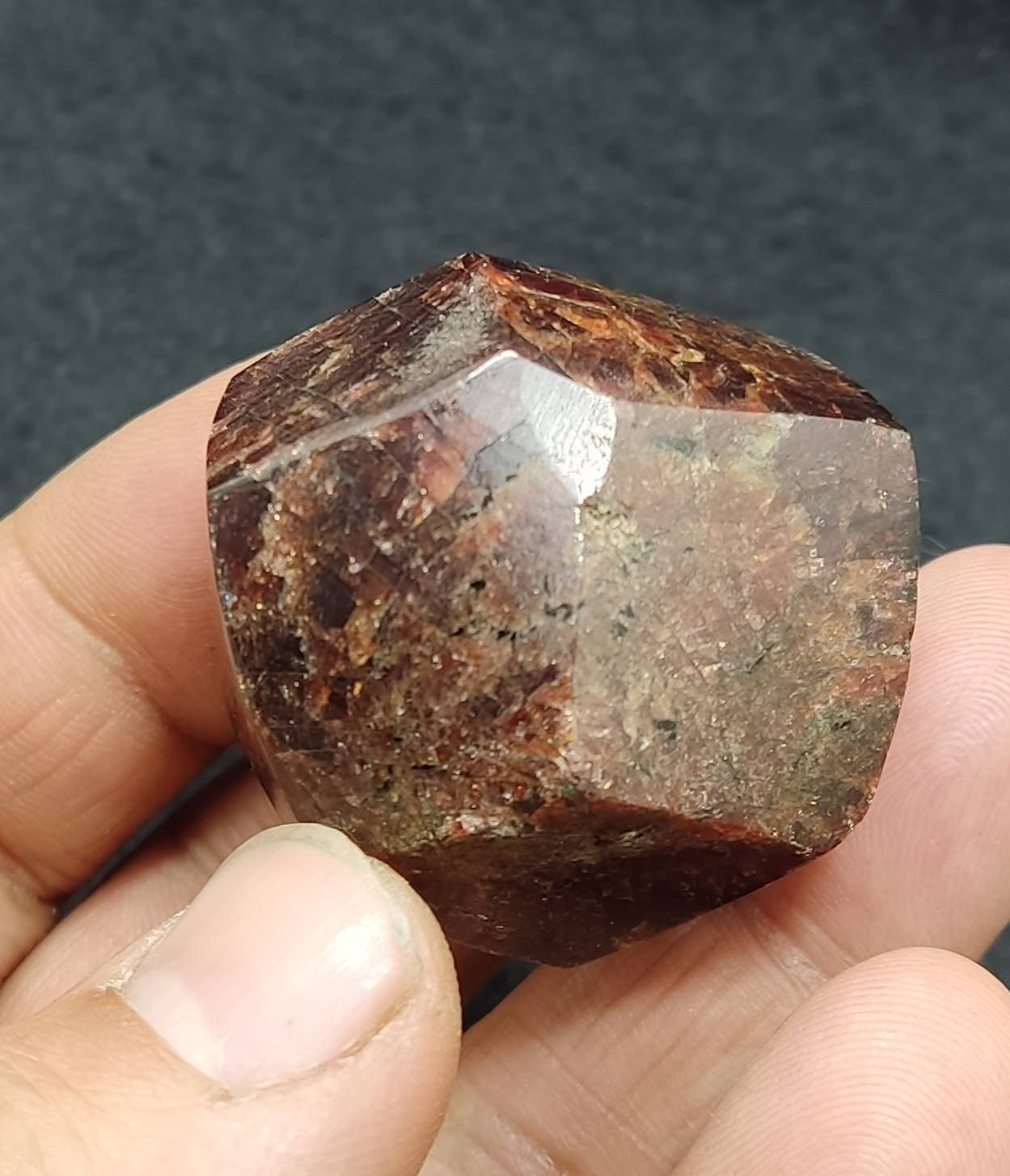 Almandine garnet polished crystal 94 grams