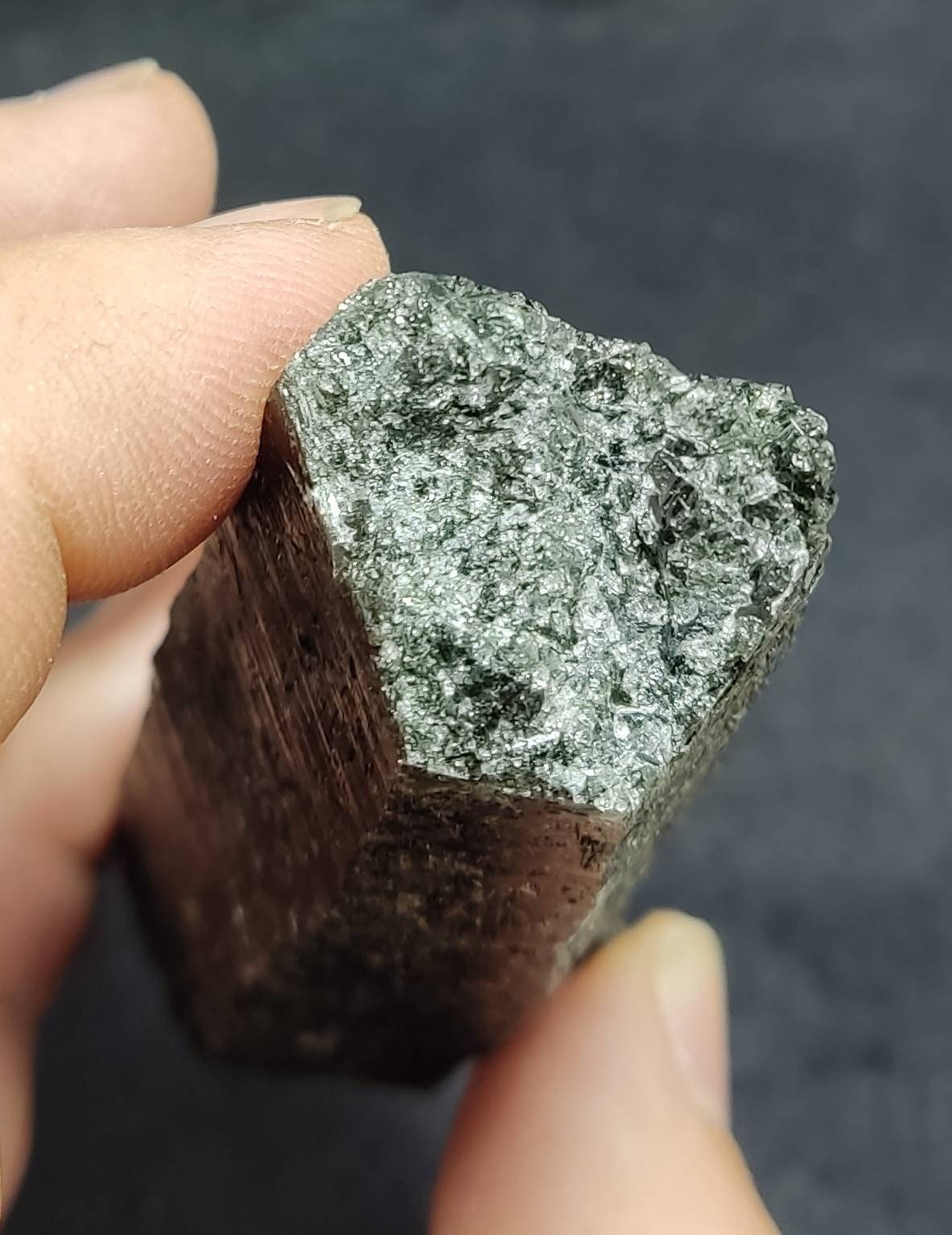 An Aesthetic Natural beautifully terminated Chlorite Quartz crystal 147 grams