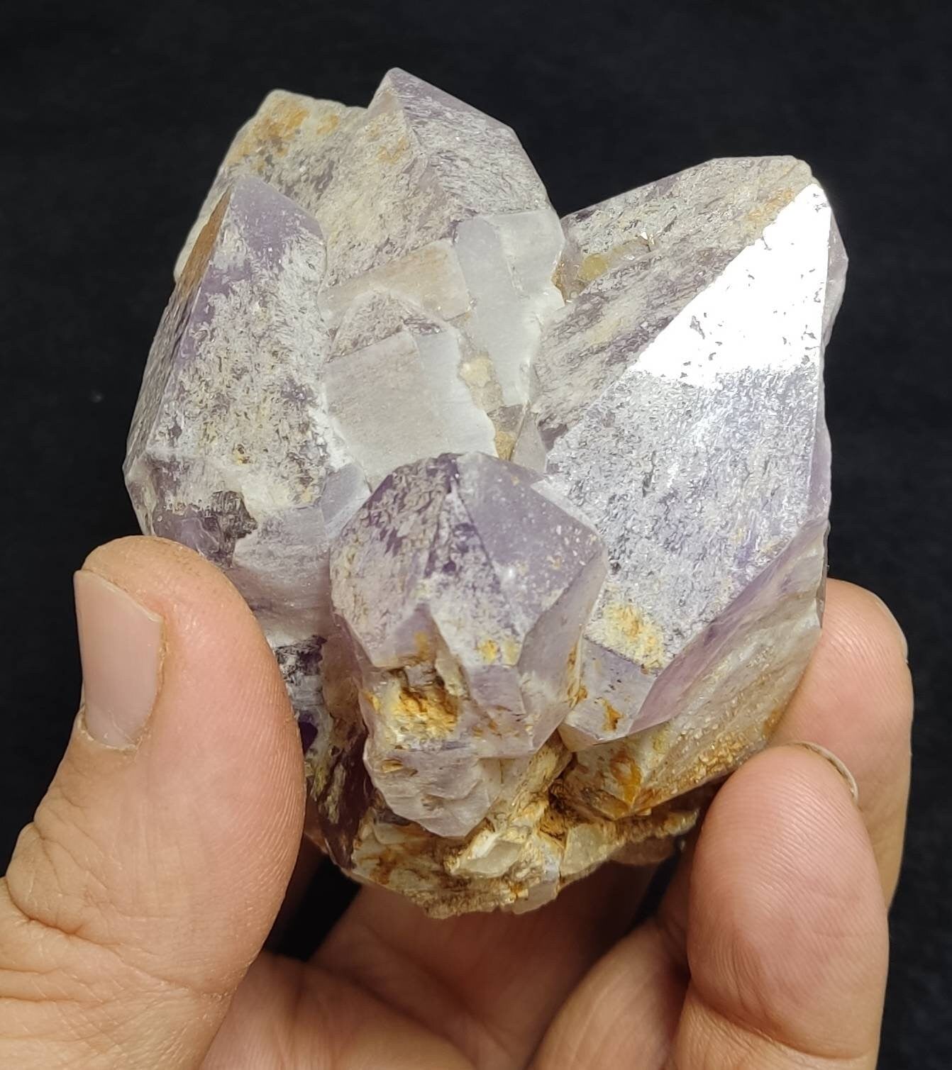An amazing specimen of natural amethyst crystals cluster 339 grams