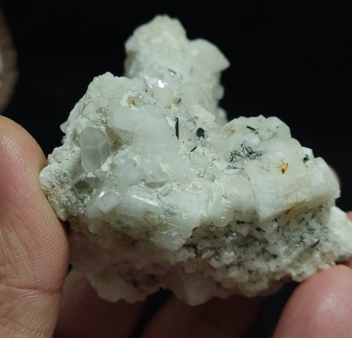 An amazing specimen of combo minerals including apatite feldspar, quartz and Schorl 233 grams
