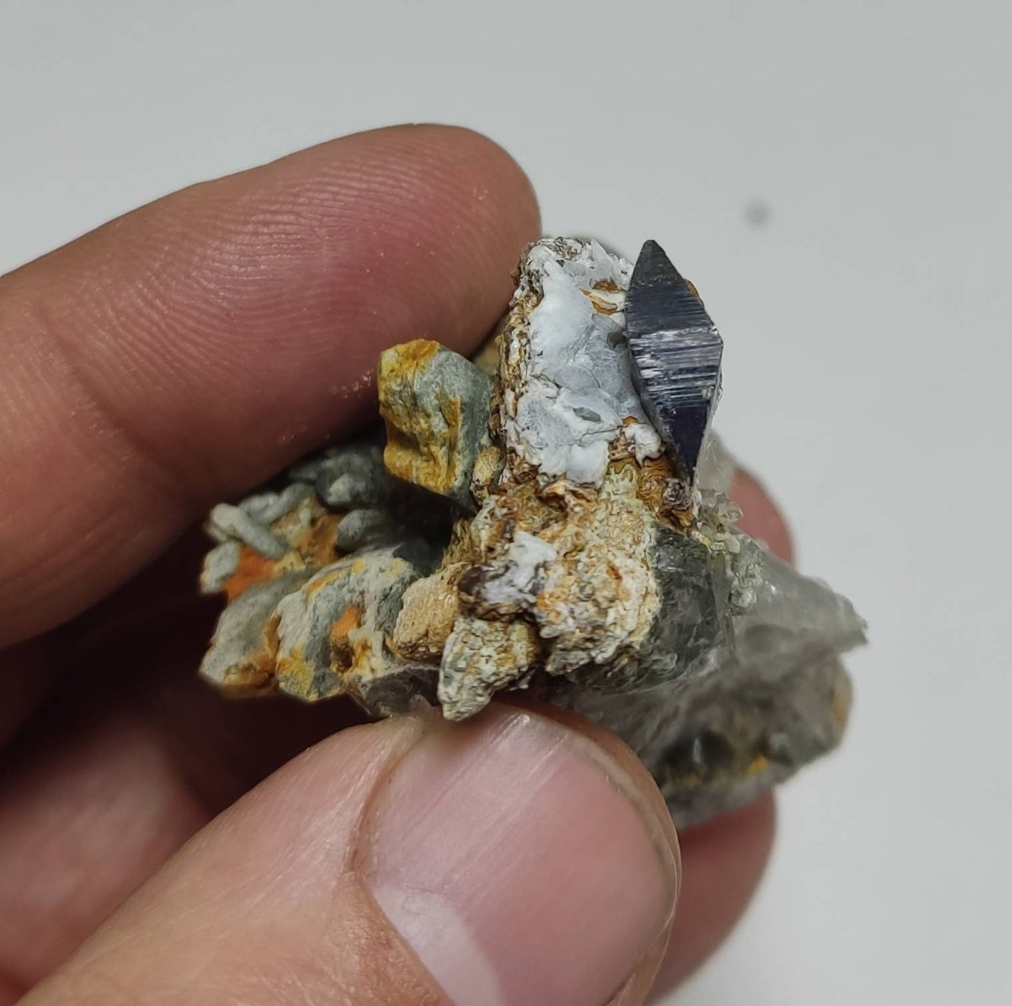 Anatase Crystal with chlorite quartz on matrix 44 grams