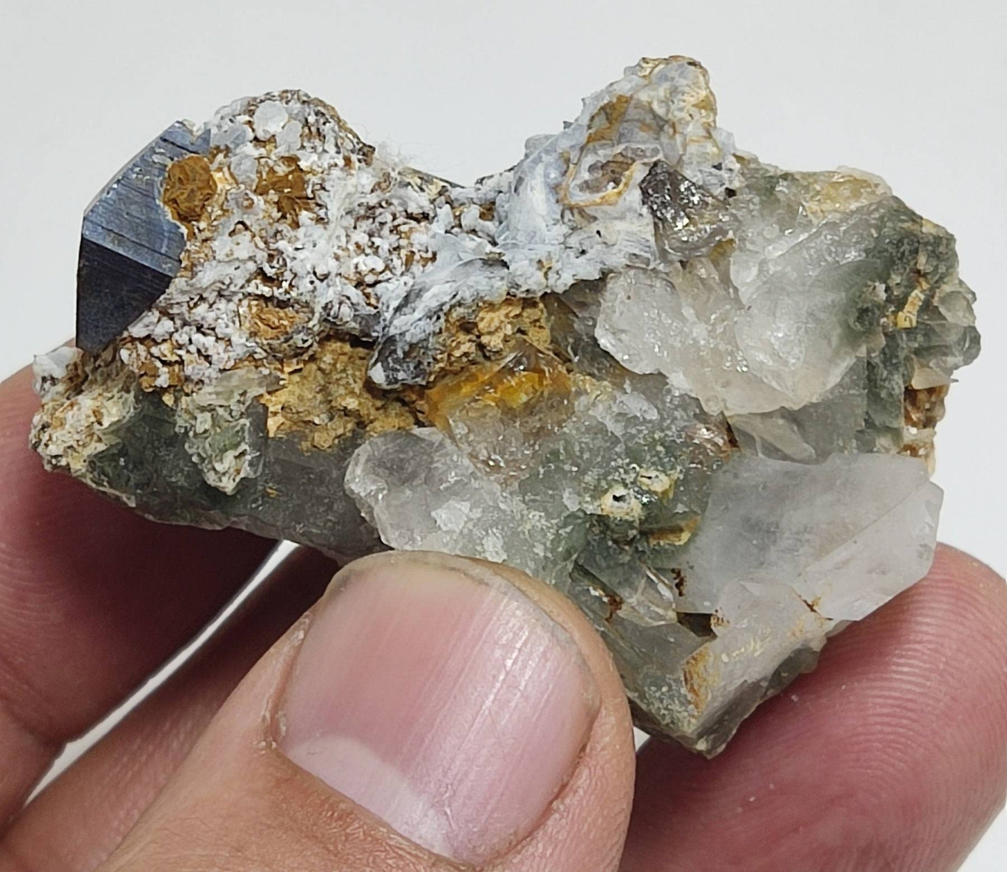 Anatase Crystal with chlorite quartz on matrix 44 grams