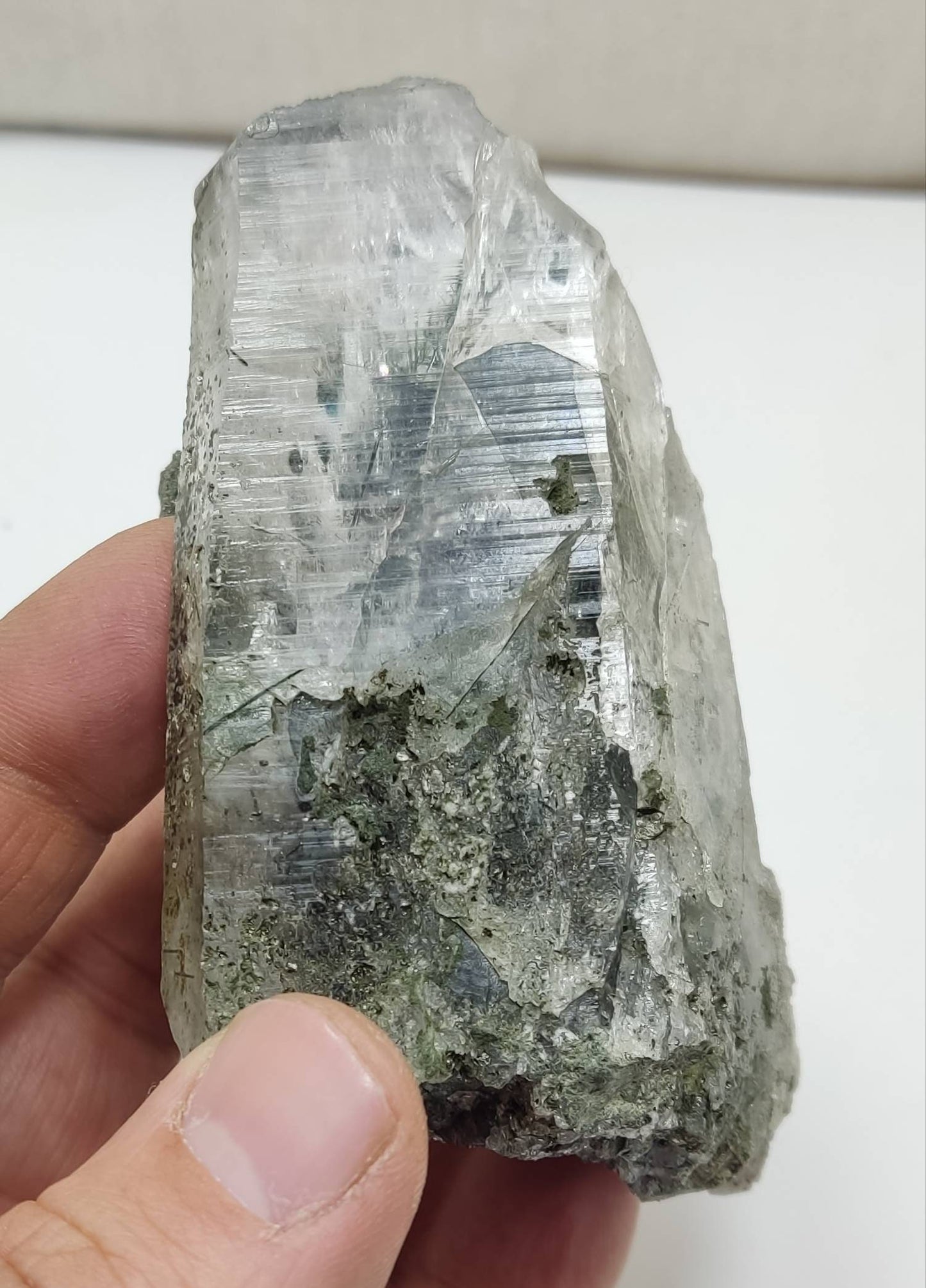 An Aesthetic Natural beautifully terminated Chlorite Quartz crystals specimen 298 grams