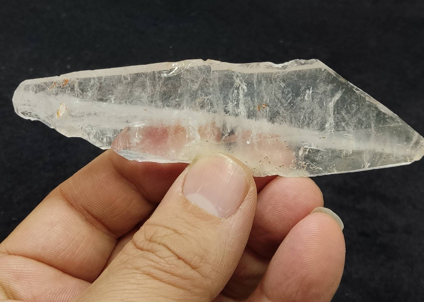 Clear faden quartz crystal 47 grams