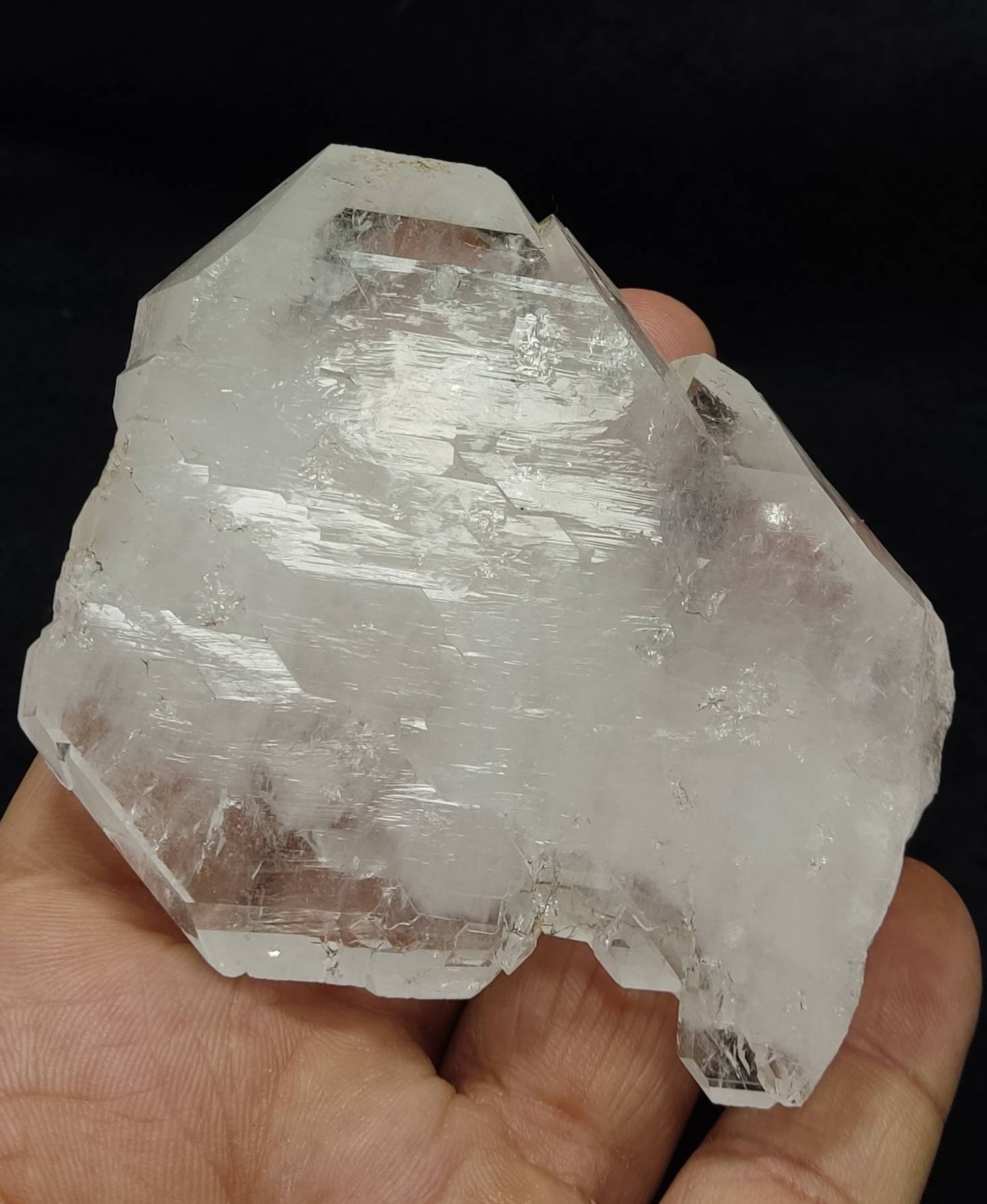 Clear faden quartz crystal 194 grams