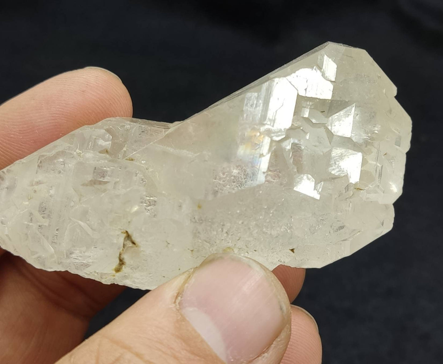 Quartz Crystal with gwindel like formations 85 grams