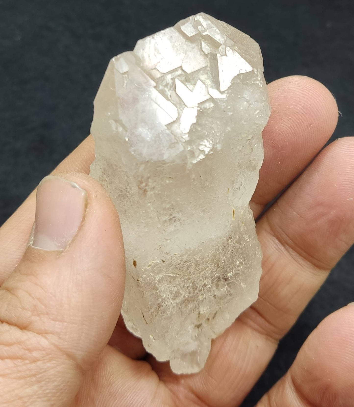 Quartz Crystal with gwindel like formations 85 grams