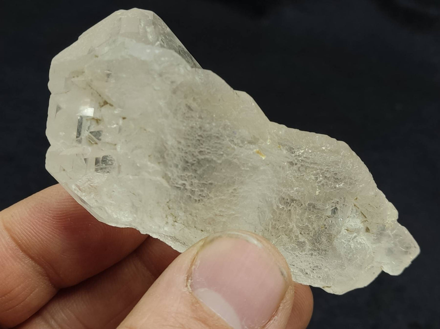 Quartz Crystal with gwindel like formations 85 grams