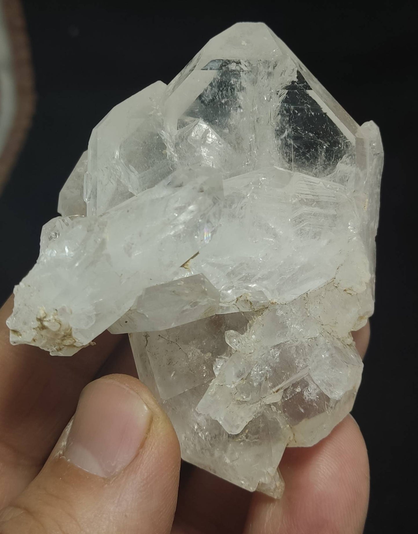 Single beautiful well terminated quartz Crystals twin specimen 137 grams