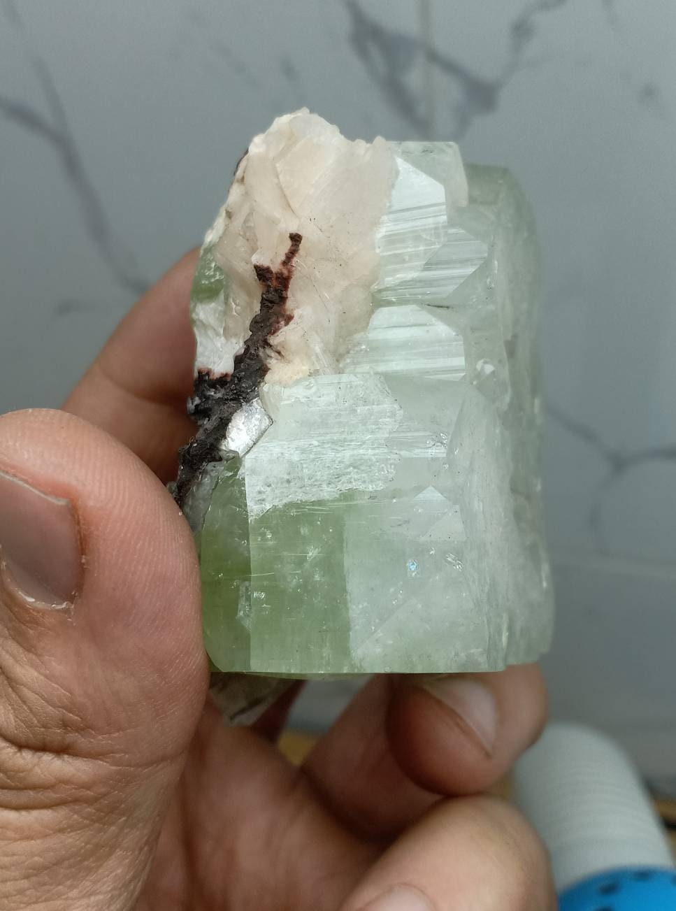 Apophyllite with associated stilbite 237 grams