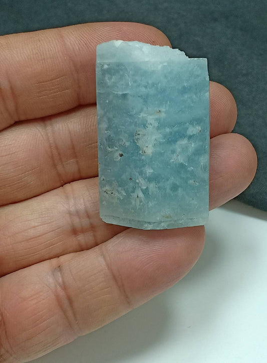 Single beautiful double terminated naturally healed Afghanistan Aquamarine floater Crystal 39 grams