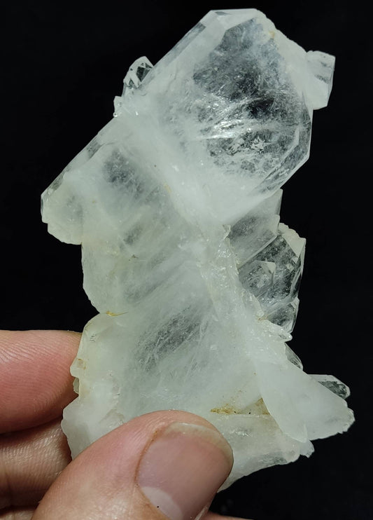 Single beautiful terminated Faden Quartz crystals specimen 83 grams