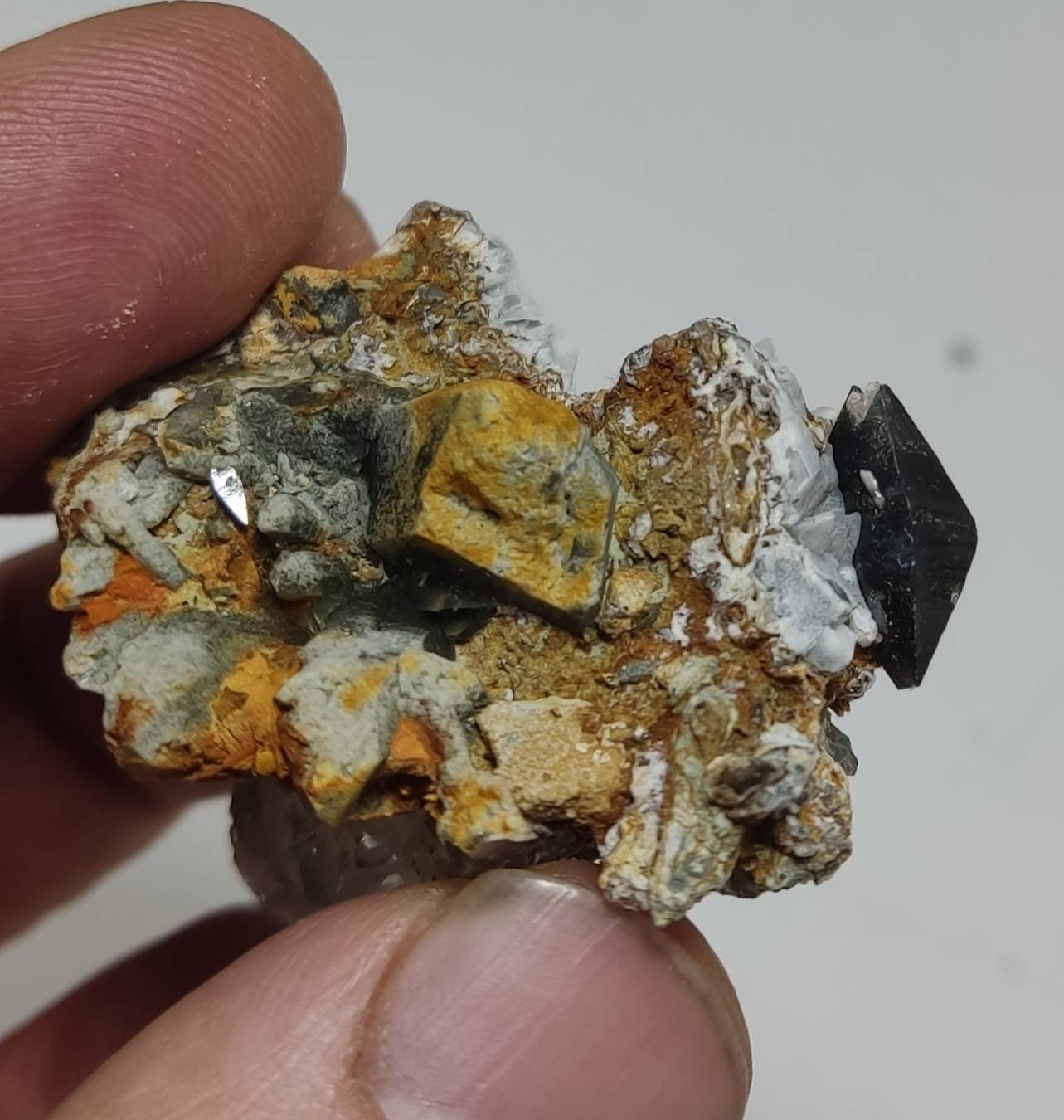 Anatase Crystal with chlorite quartz on matrix 44 grams