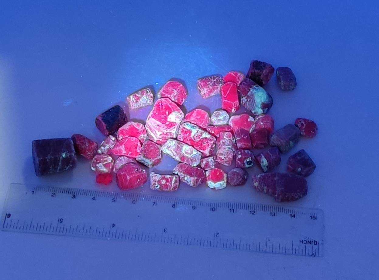 Natural Ruby Crystals lot 170 grams