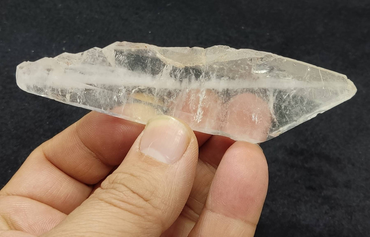 Clear faden quartz crystal 47 grams