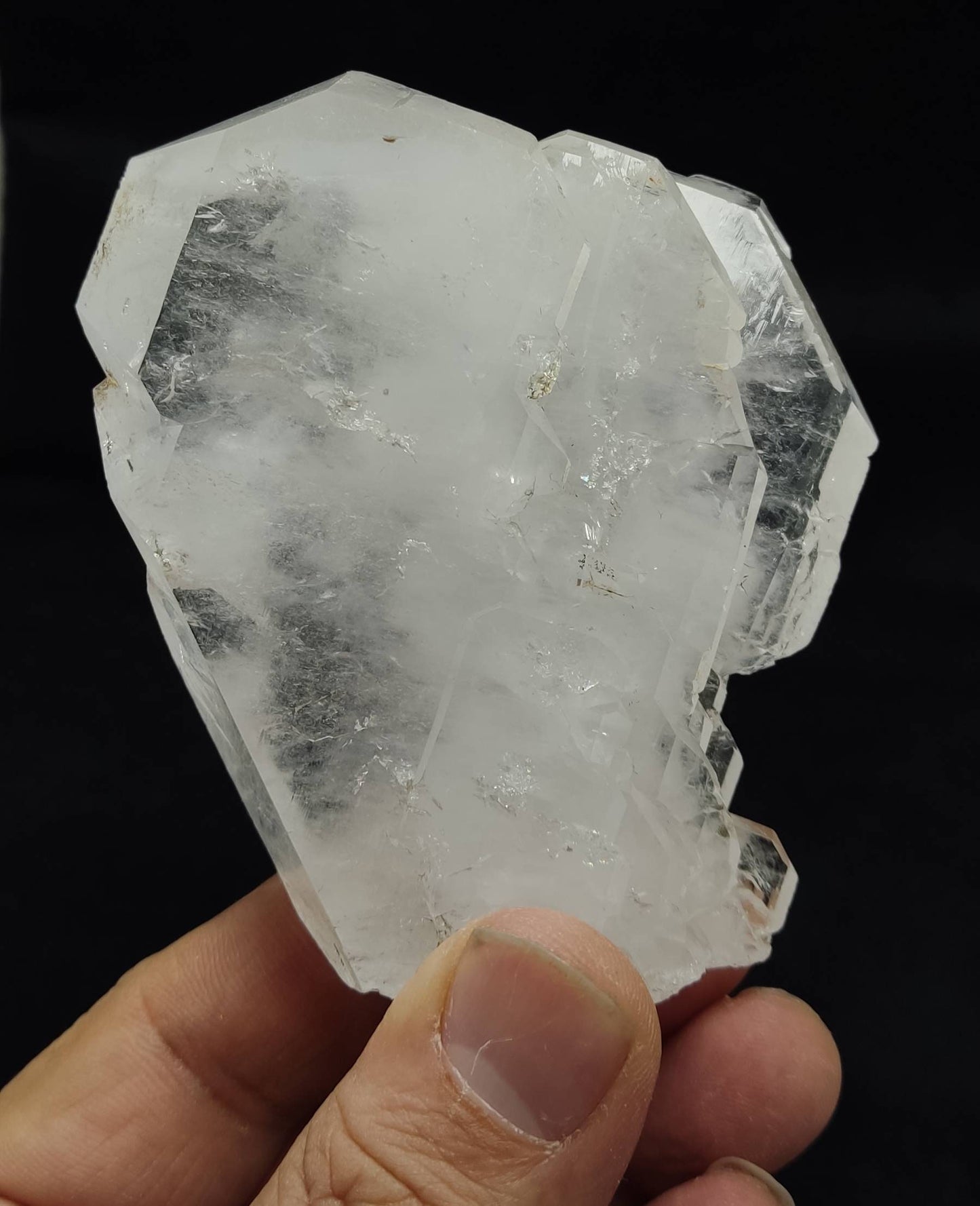 Clear faden quartz crystal 194 grams