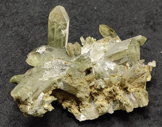 An Aesthetic Natural crystals cluster of beautifully terminated Chlorite Quartz 53 grams