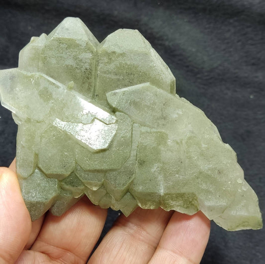 Chlorite Quartz crystals cluster 218 grams