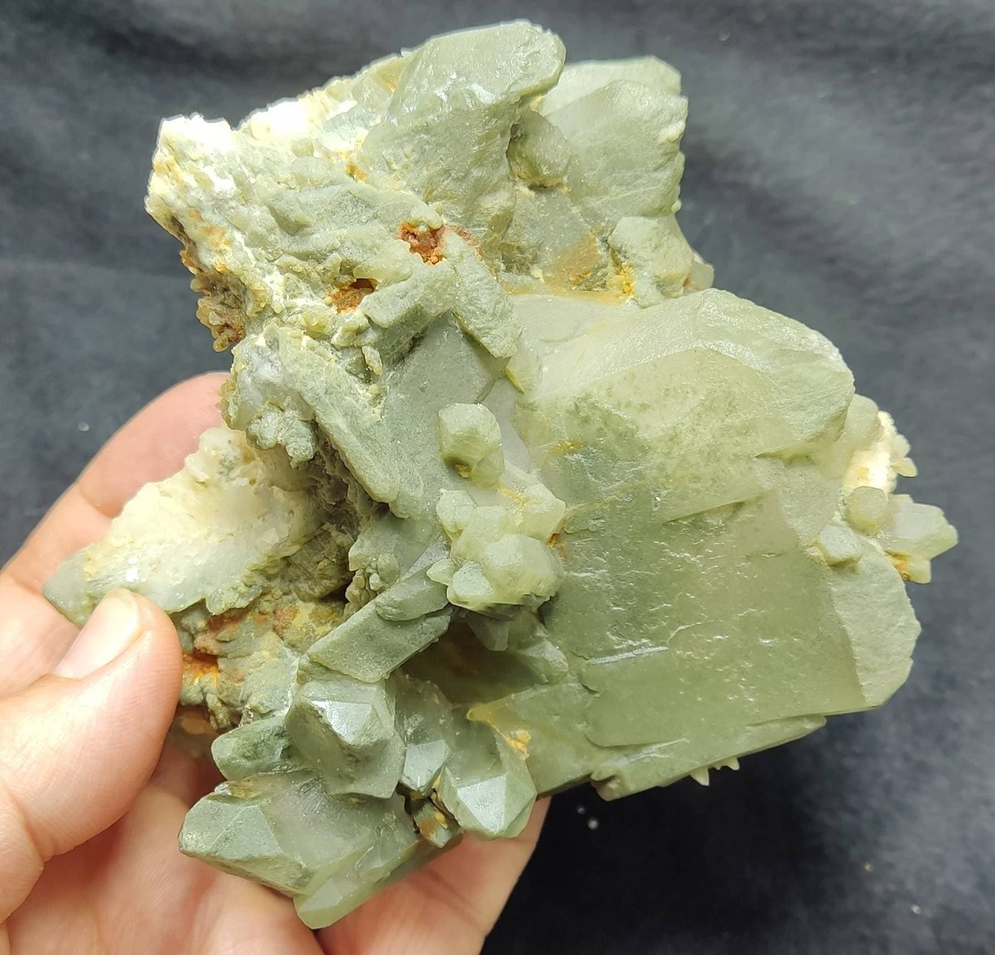 Chlorite Quartz crystals cluster 598 grams