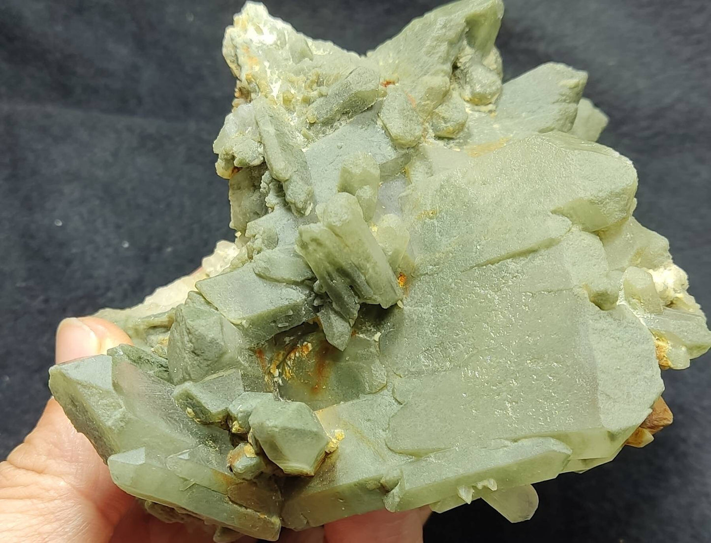 Chlorite Quartz crystals cluster 598 grams