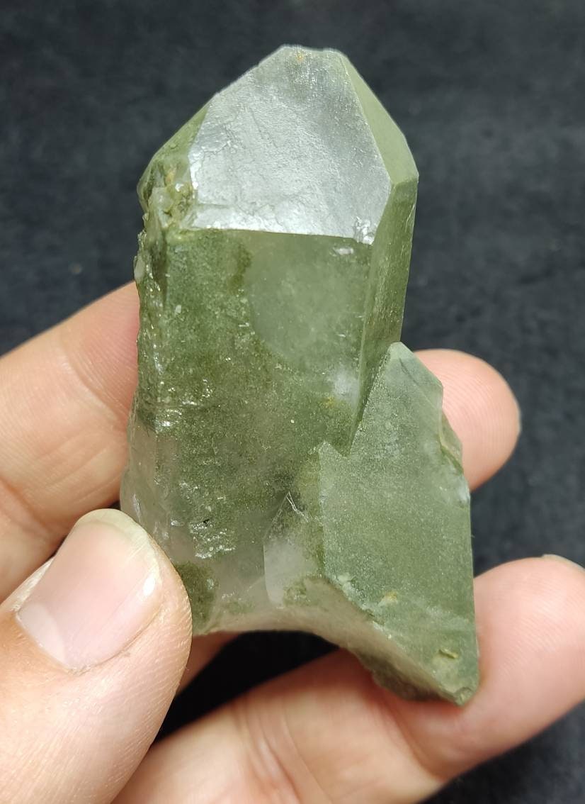 Chlorite quartz twin crystals 65 grams