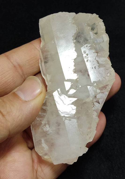 Single beautiful terminated Faden Quartz crystals specimen 167 grams