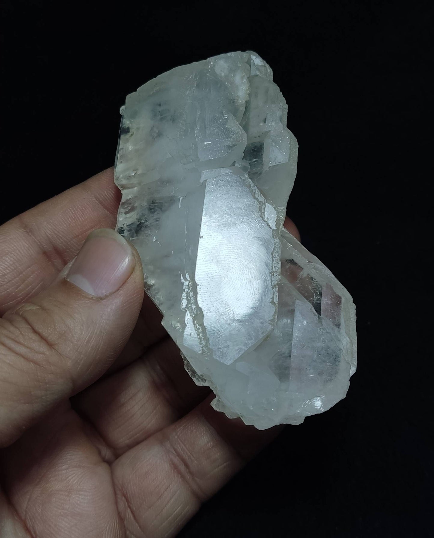 Single beautiful terminated Faden Quartz crystals specimen 167 grams