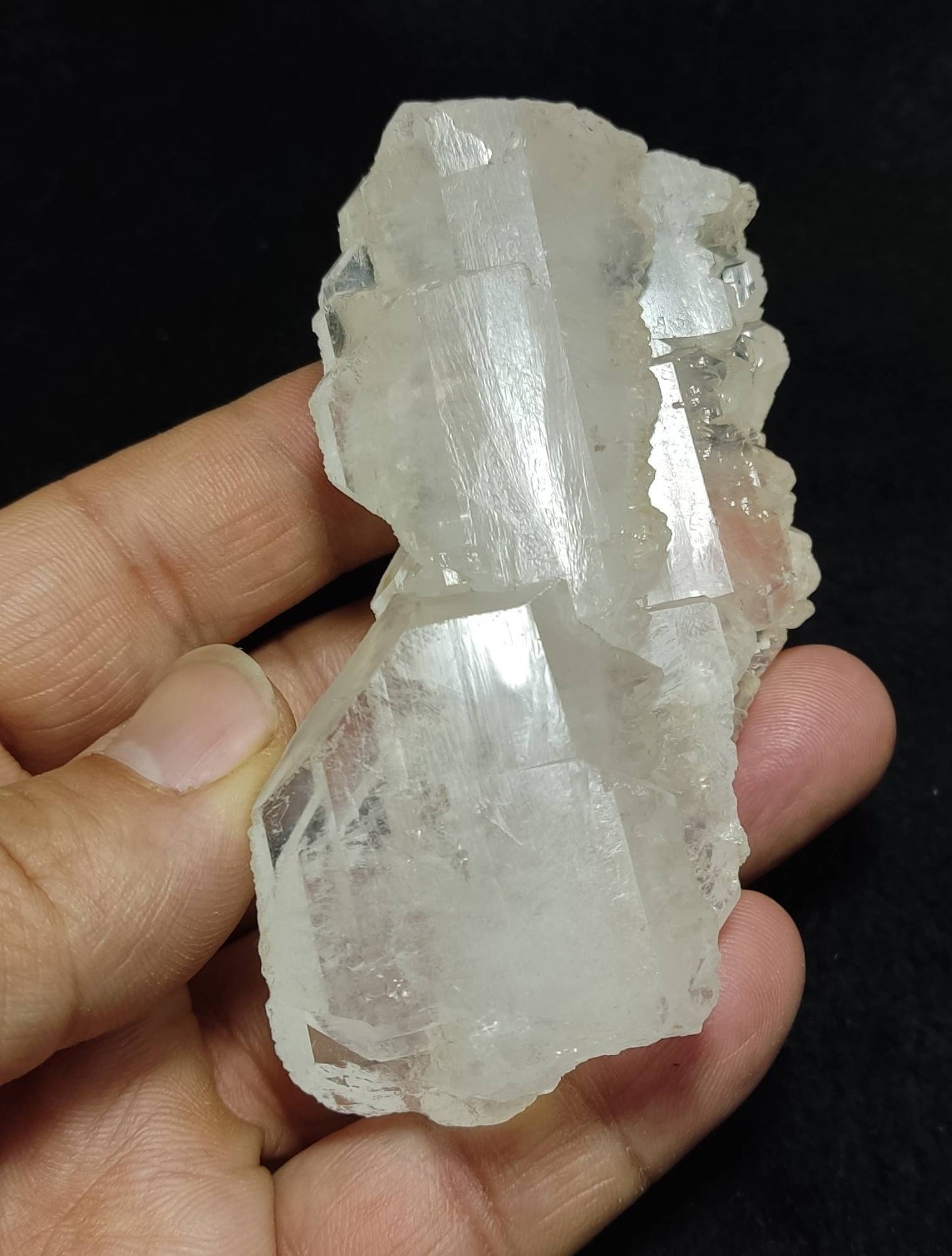 Single beautiful terminated Faden Quartz crystals specimen 167 grams