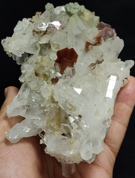 Brookite included Quartz cluster 645 grams