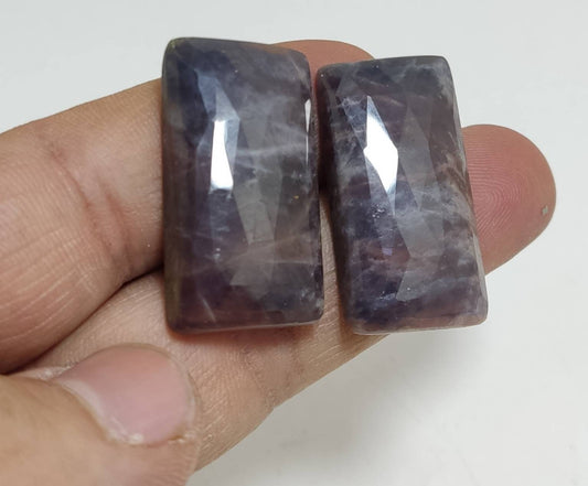 Amazing beautiful pair of rose cut sapphire 116 carats
