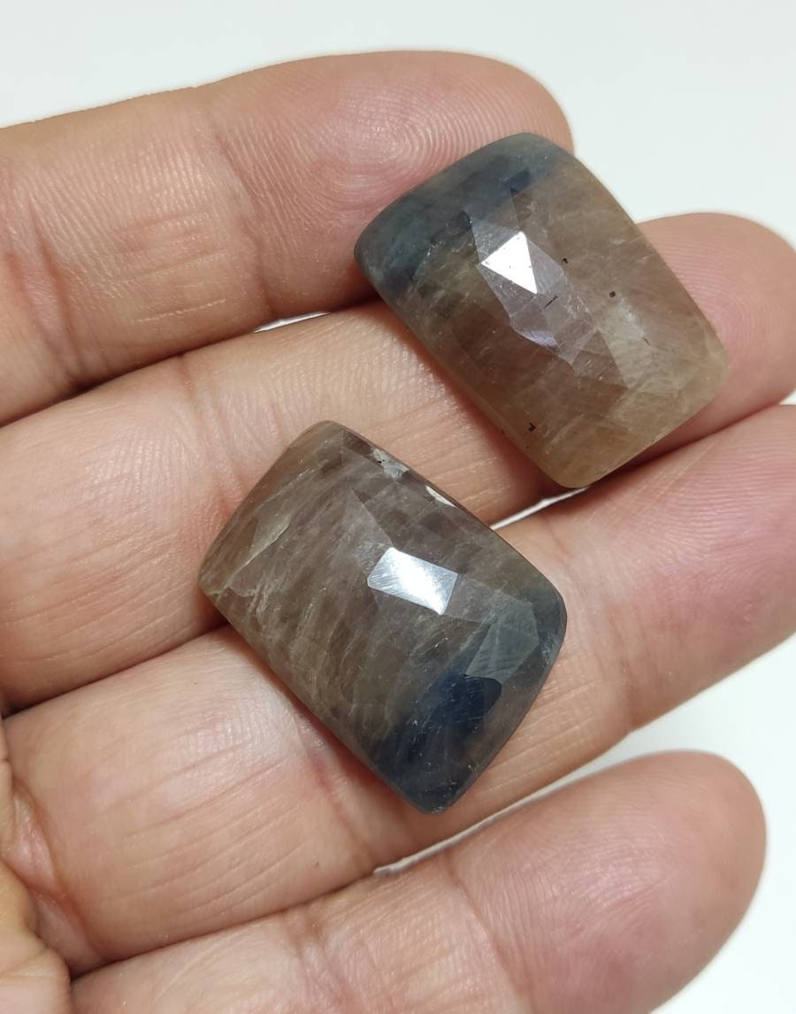 Amazing beautiful pair of Bicolor rose cut sapphire 81 carats