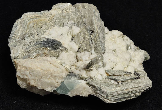 An aesthetic Specimen of muscovite with albite and associated Aquamarine 329 grams