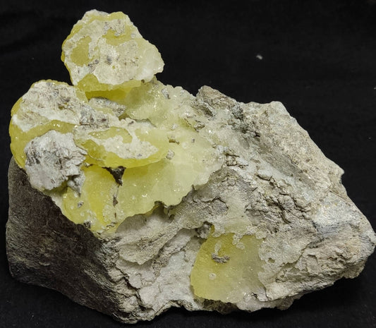 An amazing specimen of Natural yellow color Brucite on matrix 817 grams