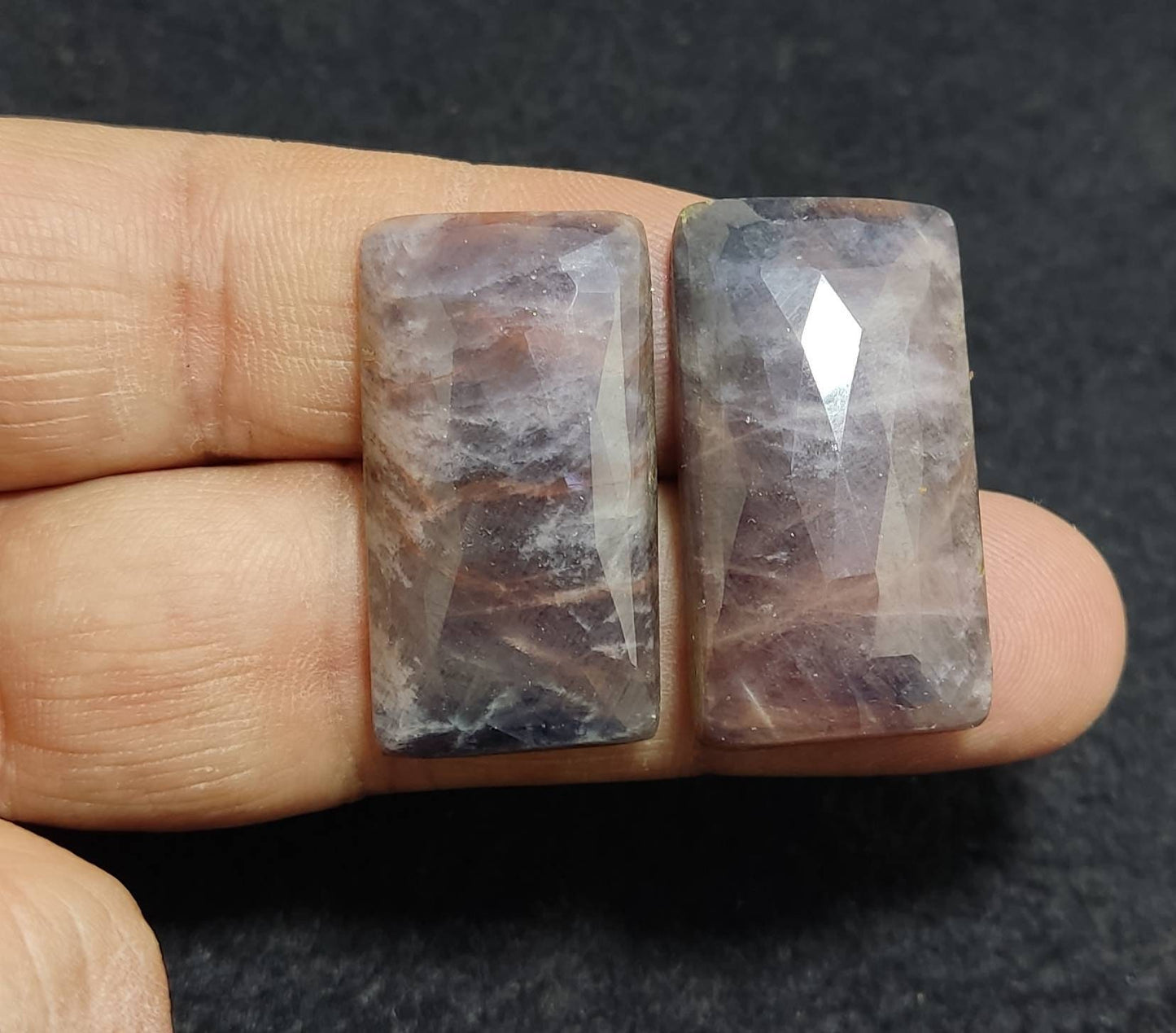 Amazing beautiful pair of rose cut sapphire 116 carats