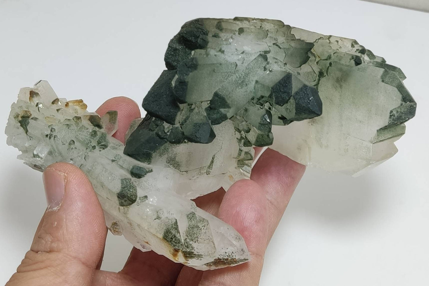 Unique shape Chlorite Quartz specimen 356 grams