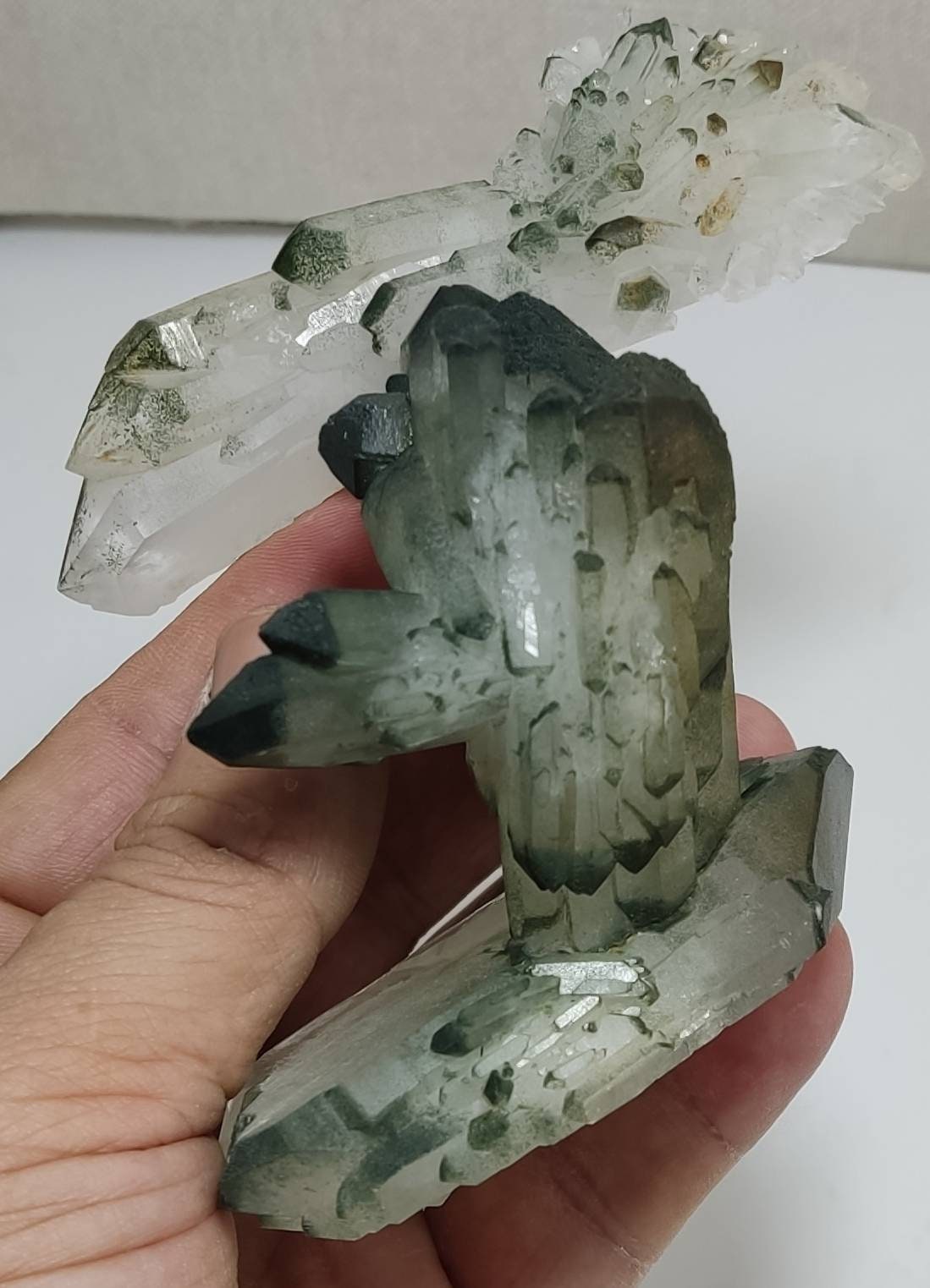 Unique shape Chlorite Quartz specimen 356 grams