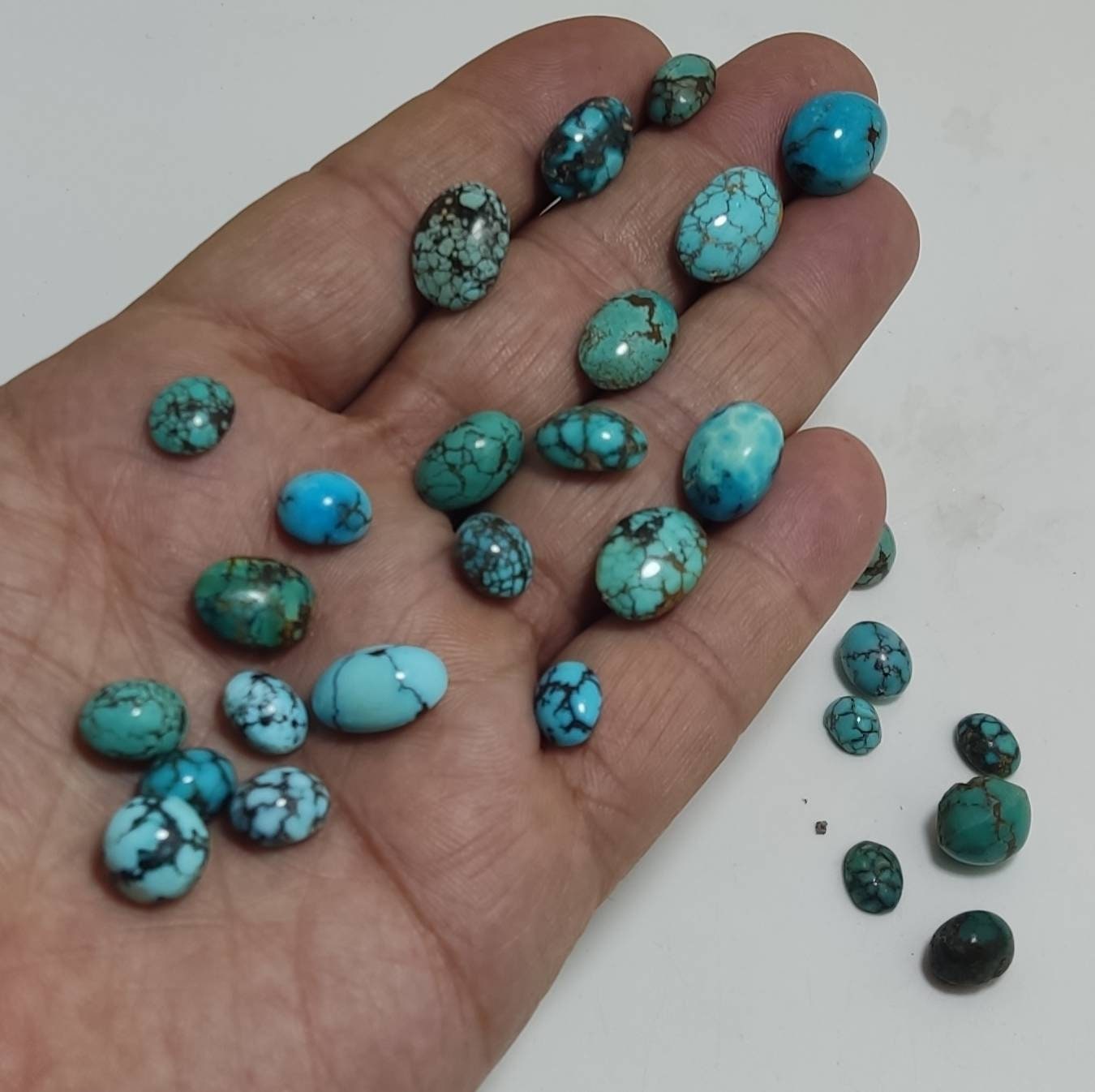 Turquoise Cabochons lot 28 grams