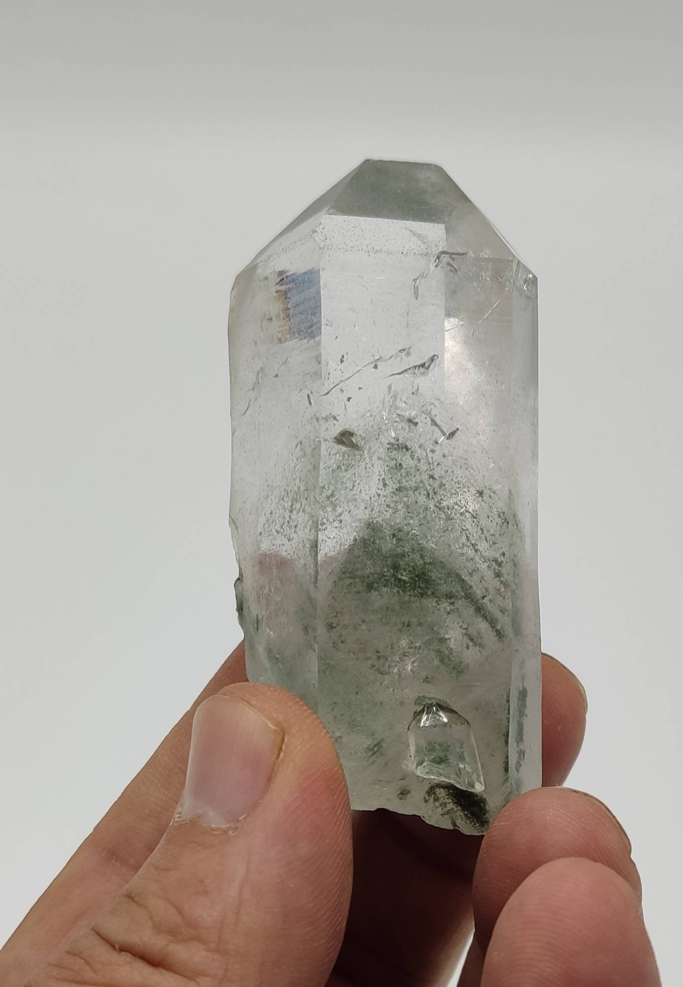 terminated Chlorite Quartz crystal 94 grams