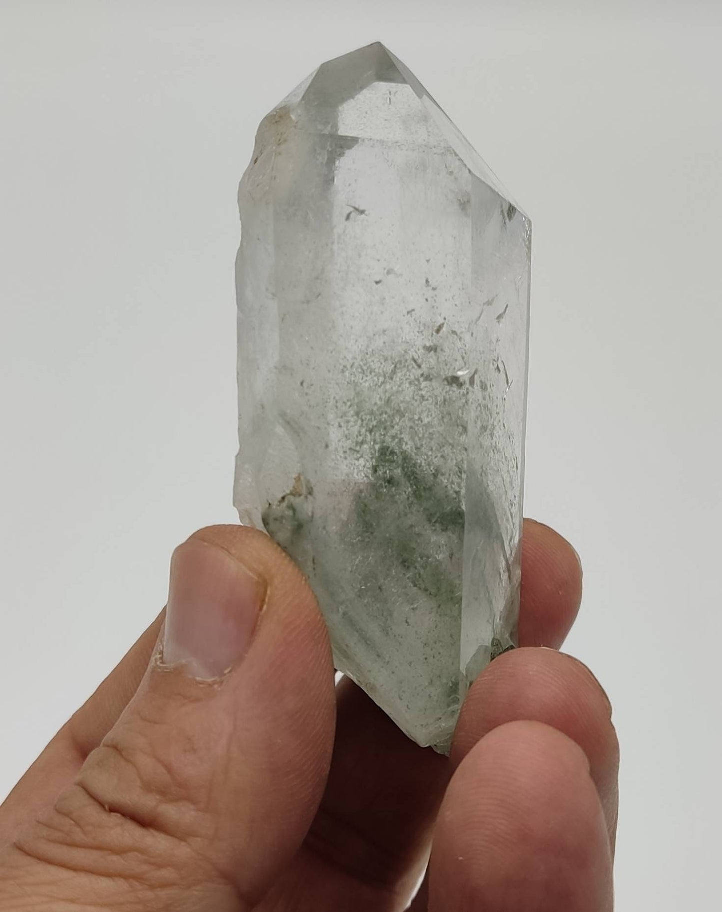 terminated Chlorite Quartz crystal 94 grams